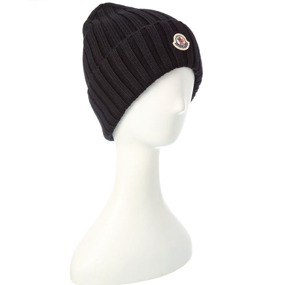 Moncler Wool Beanie, Black